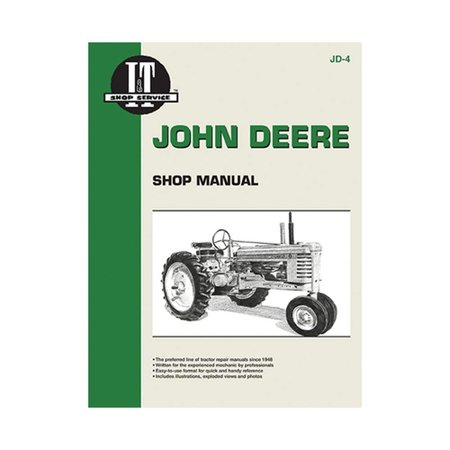 AFTERMARKET Shop Manual  Fits John Deere  ITJD4 ITJD4-CC